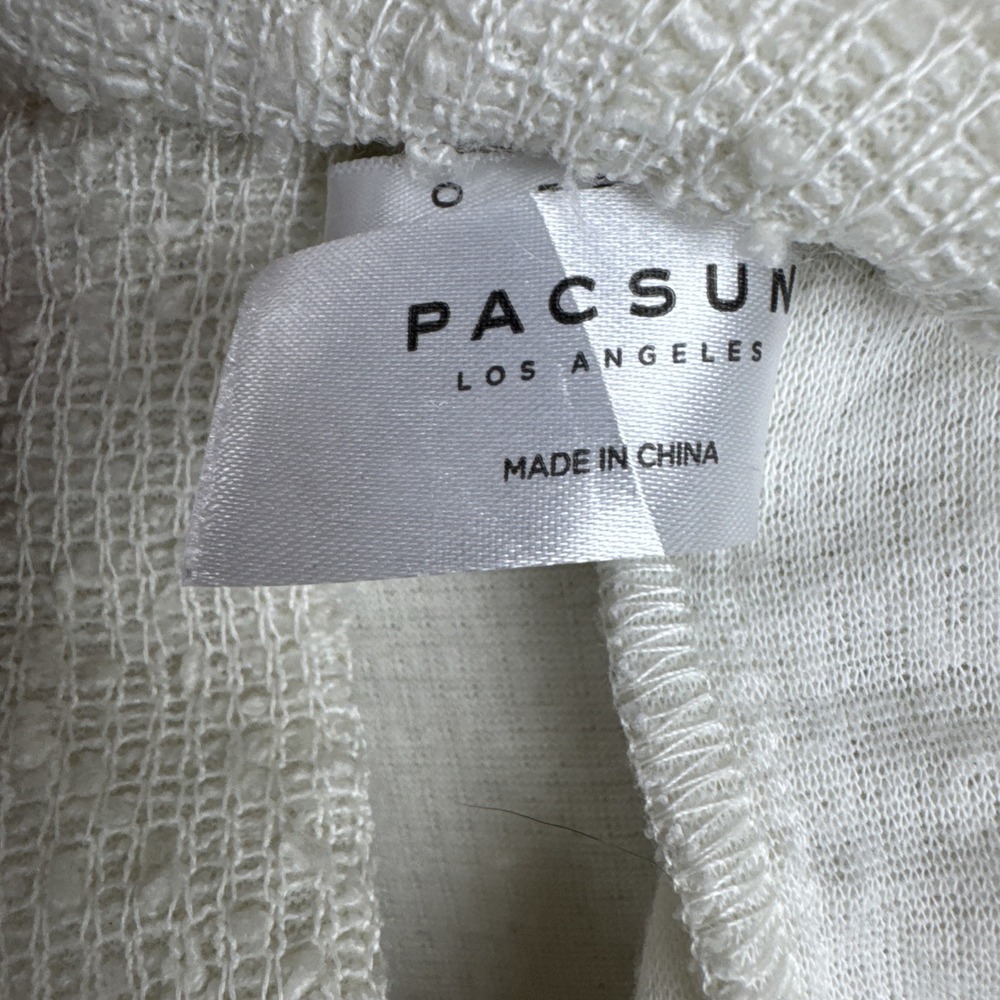 PacSun Womens Small Cream Textured Utility‎ Jacket Button Front Shacket - Picture 9 of 9